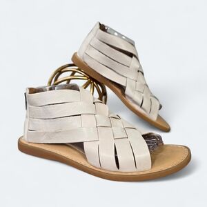 NEW Born Iwa Woven Cream Leather Sandals Women's Size 9